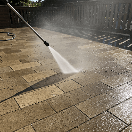 Terrace cleaning illustration